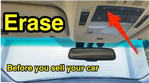 how to erase garage door opener in car